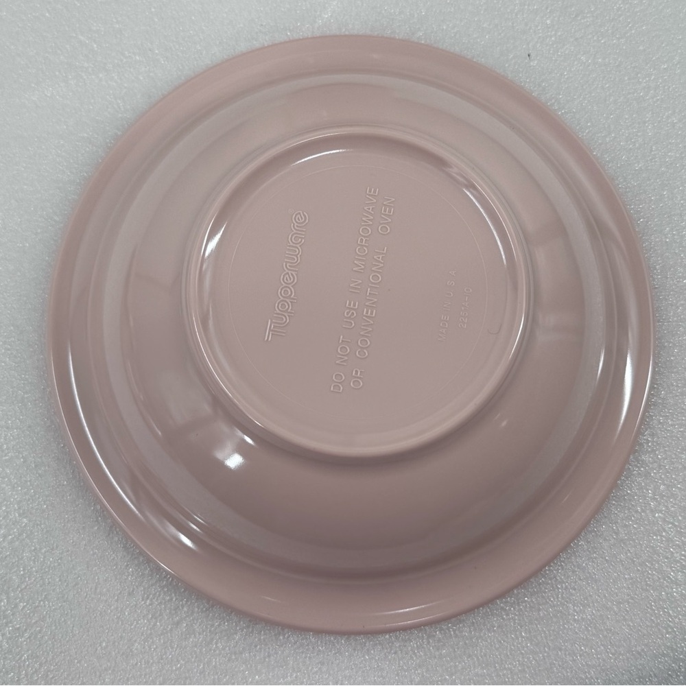 VINTAGE 4 Pcs TUPPERWARE MELAMINE DISH SET  Pink Plate Bowl Coffee Drink Cup - Picture 10 of 14